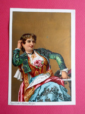 Rare Chromo fond or espagnole