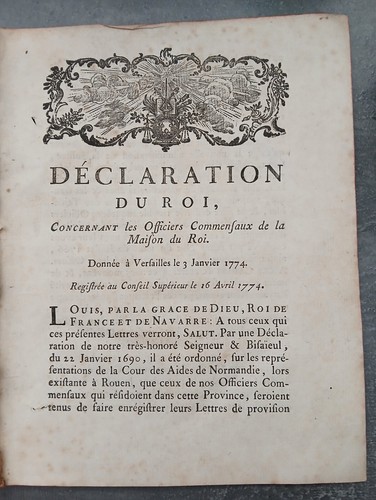 Loi documents louis - documents, xv