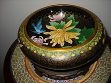 CLOISONNE COUPE BOL VASE POT