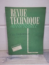Renault Celtaquatre Celta4 - RTA 100 - 1954 Revue Technique Automobile