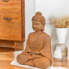 Figure Bouddha en fer jardin rouille fer figure sculpture style antique