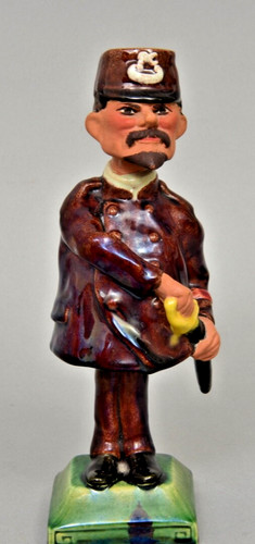 Majolica bobblehead policeman - majolica,