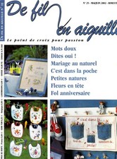 De fil en aiguille N°25 point croix Abécédaire Mariage Véronique Enginger