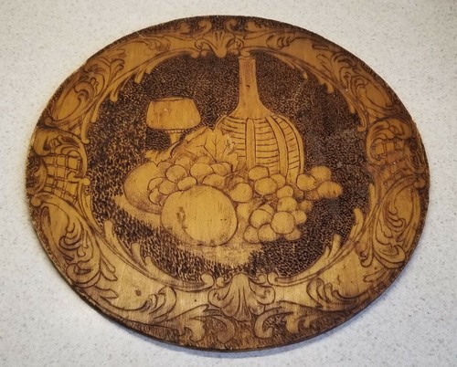Vintage burnt wood burntwood - vintage,