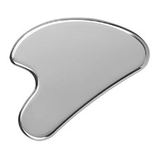 Planche Gua Sha Coeur Métallique pour Massothérapie Visage et Main avec Bords