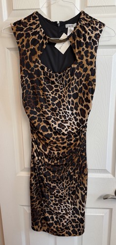 Cache leopard dress nwt - cache,