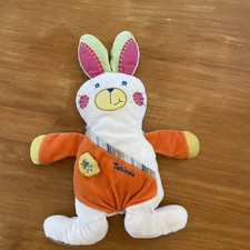 Doudou Peluche semi plat lapin