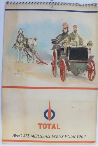 Calendrier 1964 total huile - calendrier,