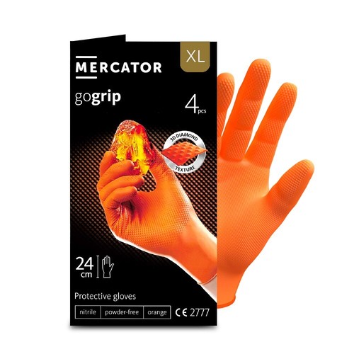 Gants nitrile orange taille - nitrile, xl