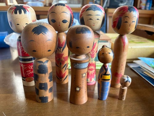 Set traditional kokeshi - set,