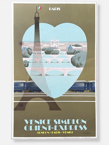 Affiche originale voyage paris - affiche,