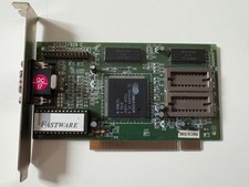 Vintage Fastware Cirrus Logic 5446 PCI graphics card for retro PC tested !