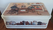 Vintage: Jolie boîte tôle MASSILLY Intérieur breton Objets de cuisine CA04