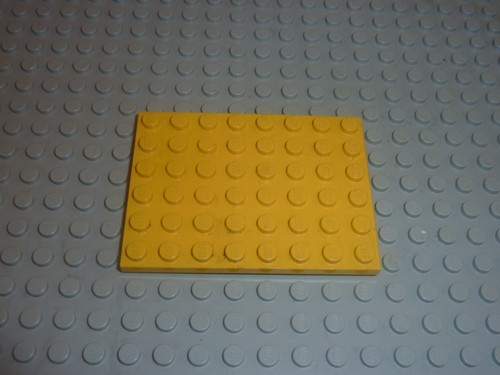Plaque plate lego yellow - plate,