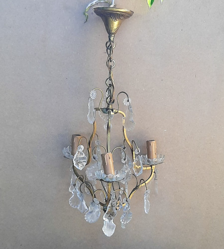 Lustre ancien pampilles - lustre,