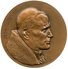 Medaille bronze portrait papal - bronze,