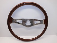 -GRAND VOLANT BOIS COULEUR ACAJOU A ADAPTER  BATEAU CAMION AUTO COLLECTION   D