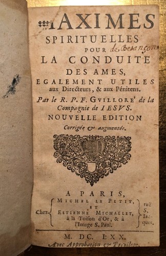1670 maximes spirituelles - 1670,