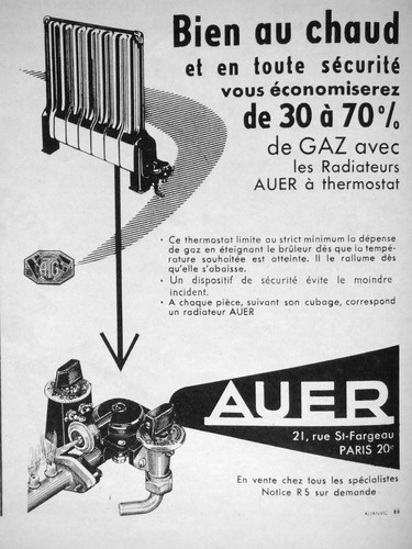 Publicité 1954 auer - publicitÉ,