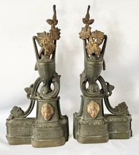 Paire chenets cheminée - de,