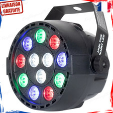 Éclairage de Scène LED 12x3W RGBW Lumière Discothèque Contrôle DMX512 8 Canaux