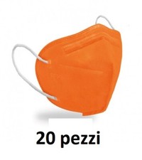 20 Masques Ffp2 Orange Visage Protection Certifié Ce Sans Valve