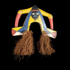 Casque cimier polychrome -