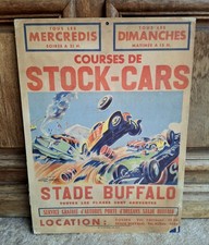 Geo Ham- Carton Publicitaire original, Affiche ancienne. Stock Cars.