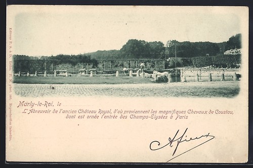 Cpa marly roi - cpa, l´abreuvoir