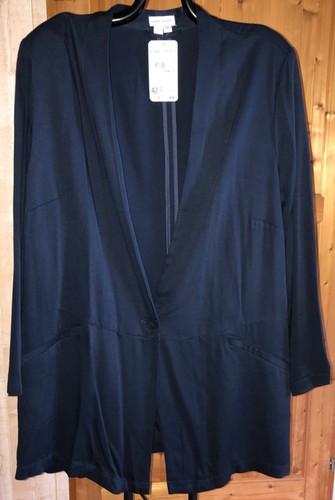 Veste longue fluide bleu