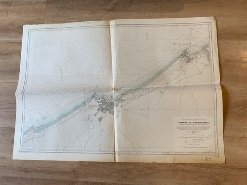 Carte marine ancienne abords - marine,