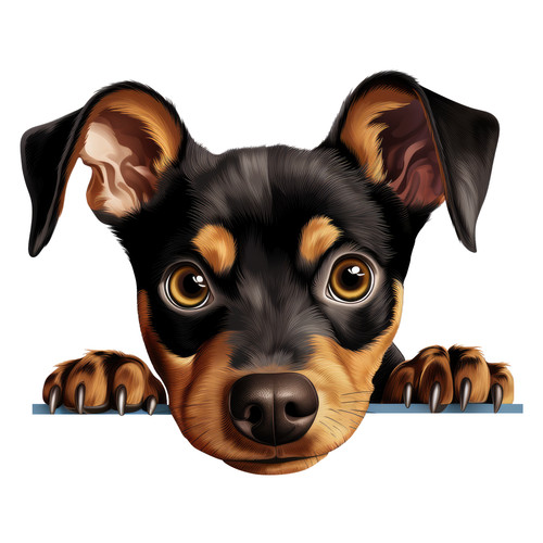 Autocollant pinscher allemand