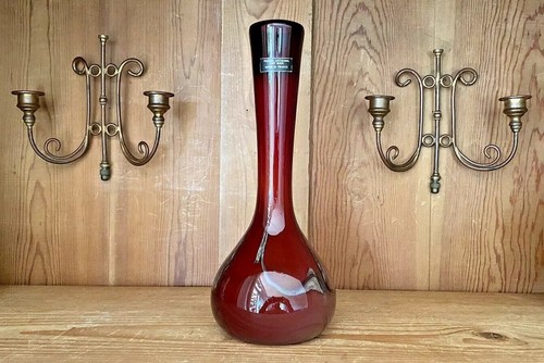 Vase verre soufflé rouge - soufflé,