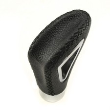 Cuir Noir Pommeau Levier de