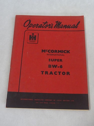 Cormick tracteur super 6 - mc,