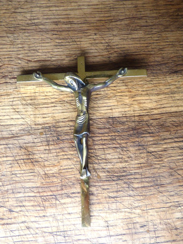 Ancien crucifix accrocher - crucifix,