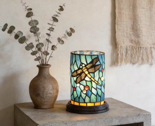 Lampe cylindrique verre - lampe,