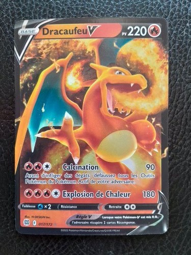 Carte pokémon dracaufeu - carte, v