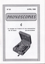 REVUE PHONOSCOPIES N°22 Avril