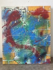 Tableau Peinture ABCDER Mur Graffiti, Street Art, Sur Toile