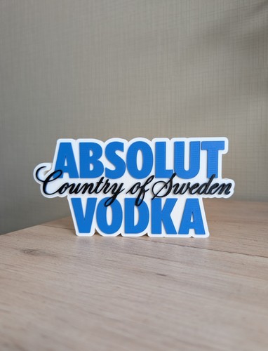 Plaque logo absolut vodka - logo,