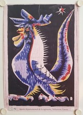 Affiche JEAN LURÇAT Le Guerrier - Musée de la Tapisserie Aubusson