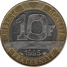 FRANCE 10 FRANCS GENIE 1995 SUP