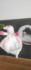 doudou vache rose blanc fleur
