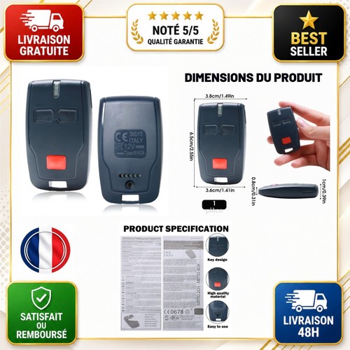 Télécommande porte garage - télécommande,
