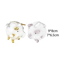 Tirelire cochon en verre