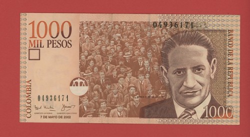 Colombia 1000 pesos 2002 - 1000, pick