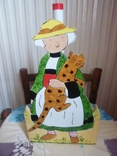 porte essuie-tout ou dérouleur aluminium ou papier toilette Bécassine en bois