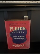 Ancien Bidon  huile -  IH  - MAC CORMICK - FLUIDE SPECIAL  relevage hydraulique 