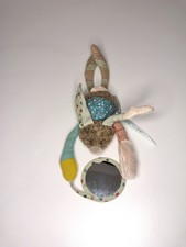 Doudou lapin marron bleu vert - doudou,